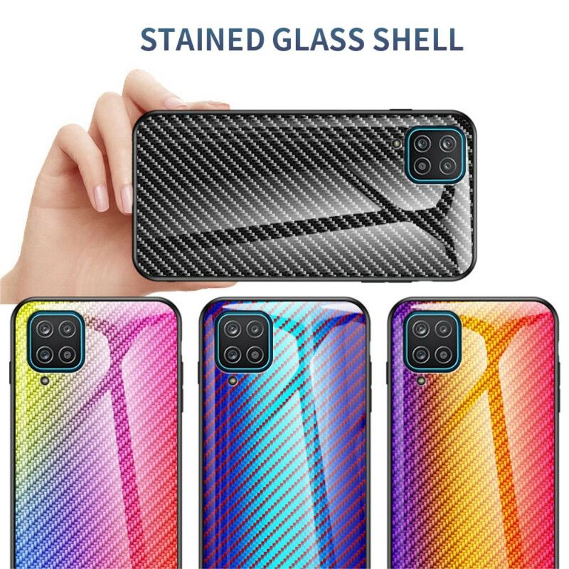 Cover Samsung Galaxy A12 / M12 Kulfiber Hærdet Glas