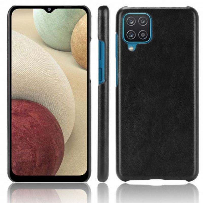 Cover Samsung Galaxy A12 / M12 Lichi-lædereffekt