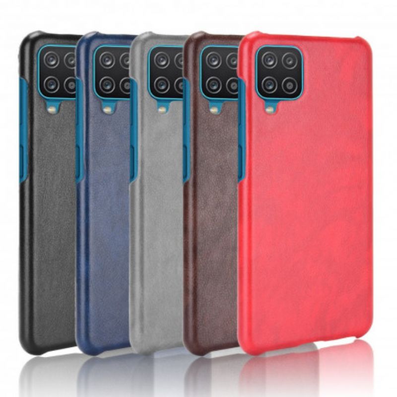 Cover Samsung Galaxy A12 / M12 Lichi-lædereffekt