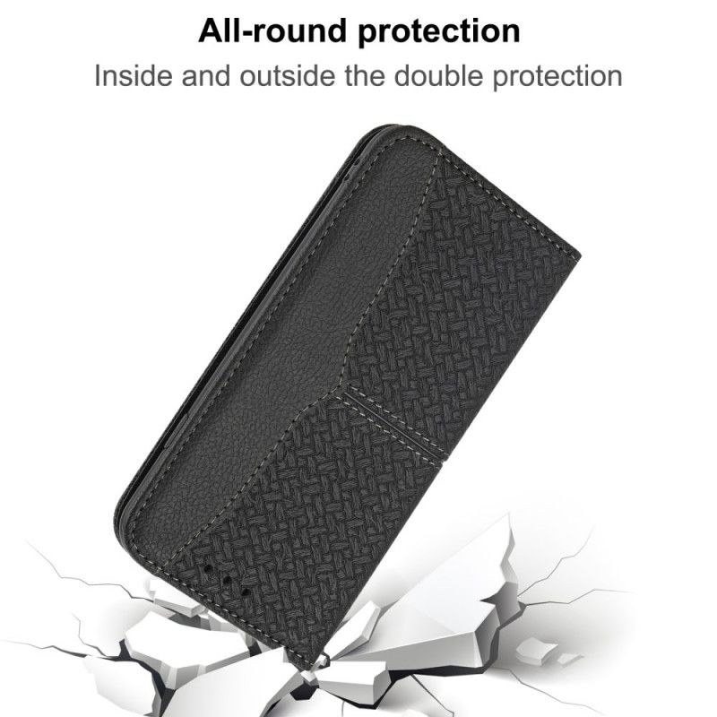 Cover Samsung Galaxy A12 / M12 Med Snor Flip Cover Vævet Læderrem Style