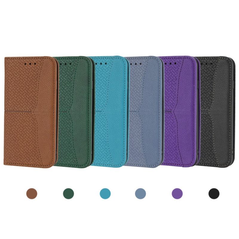 Cover Samsung Galaxy A12 / M12 Med Snor Flip Cover Vævet Læderrem Style