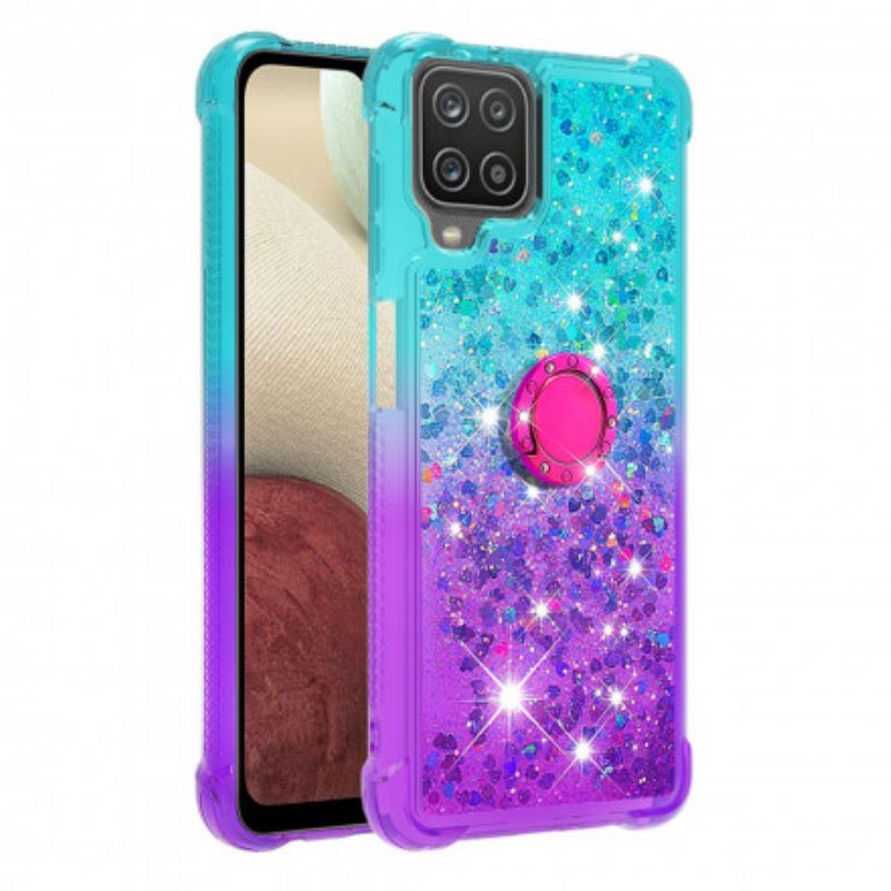 Cover Samsung Galaxy A12 / M12 Pailletring-støtte