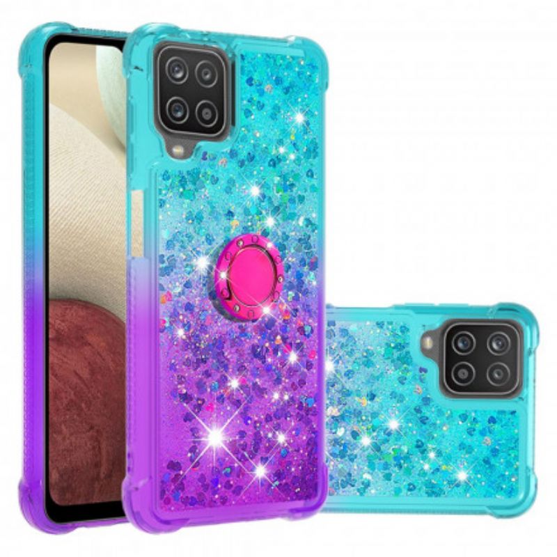 Cover Samsung Galaxy A12 / M12 Pailletring-støtte