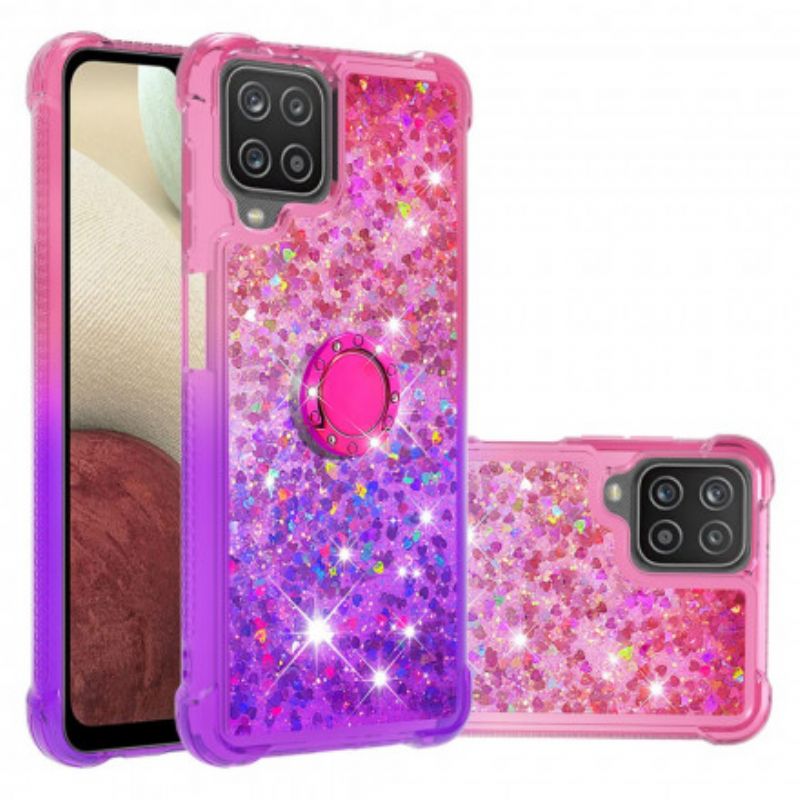 Cover Samsung Galaxy A12 / M12 Pailletring-støtte