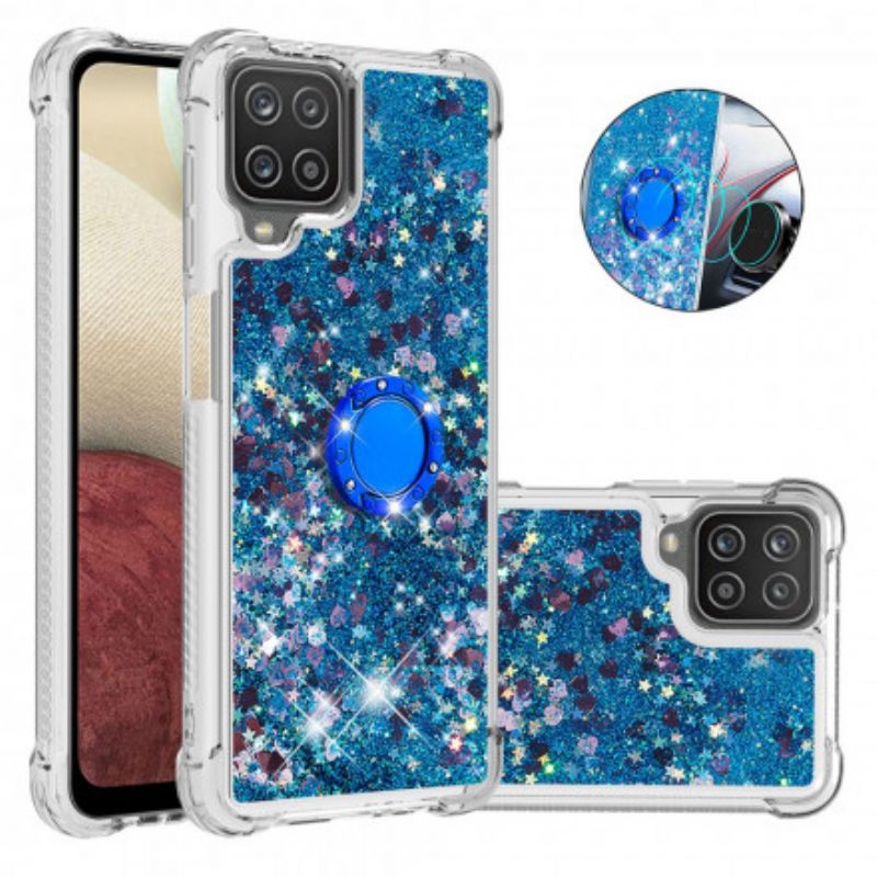 Cover Samsung Galaxy A12 / M12 Pailletter Med Ringstøtte