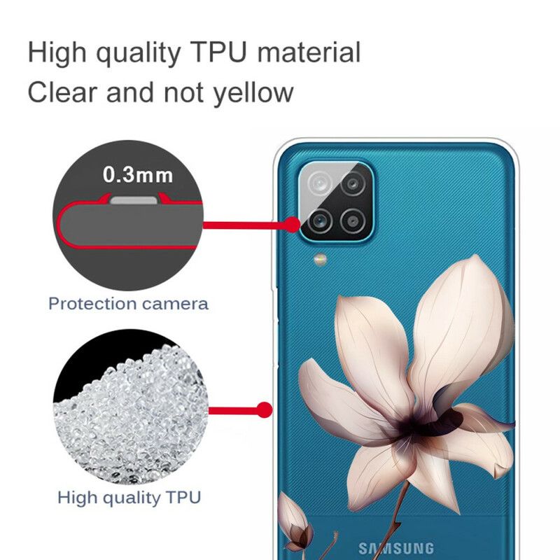 Cover Samsung Galaxy A12 / M12 Premium Blomster