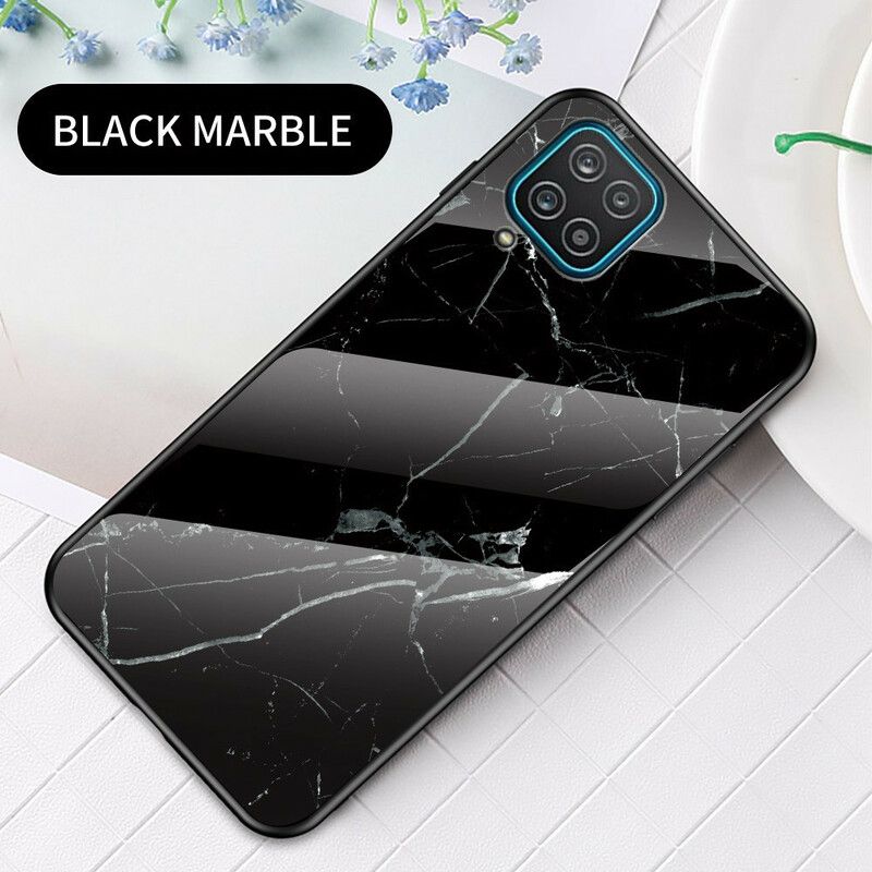 Cover Samsung Galaxy A12 / M12 Premium Farve Hærdet Glas