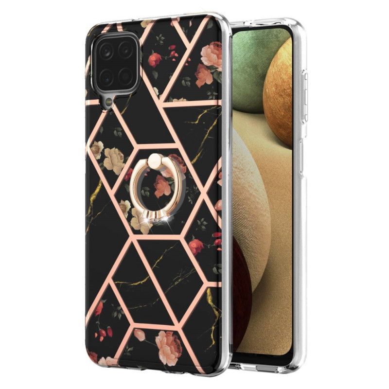 Cover Samsung Galaxy A12 / M12 Ringstøtteblomster