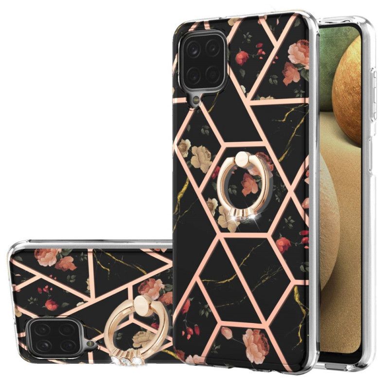 Cover Samsung Galaxy A12 / M12 Ringstøtteblomster