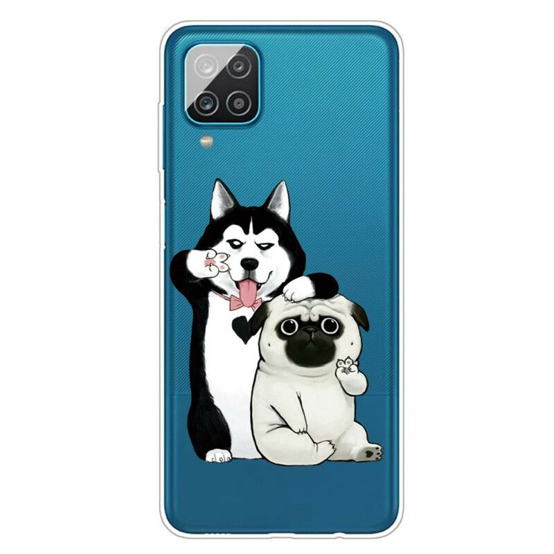 Cover Samsung Galaxy A12 / M12 Sjove Hunde