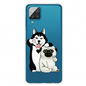 Cover Samsung Galaxy A12 / M12 Sjove Hunde