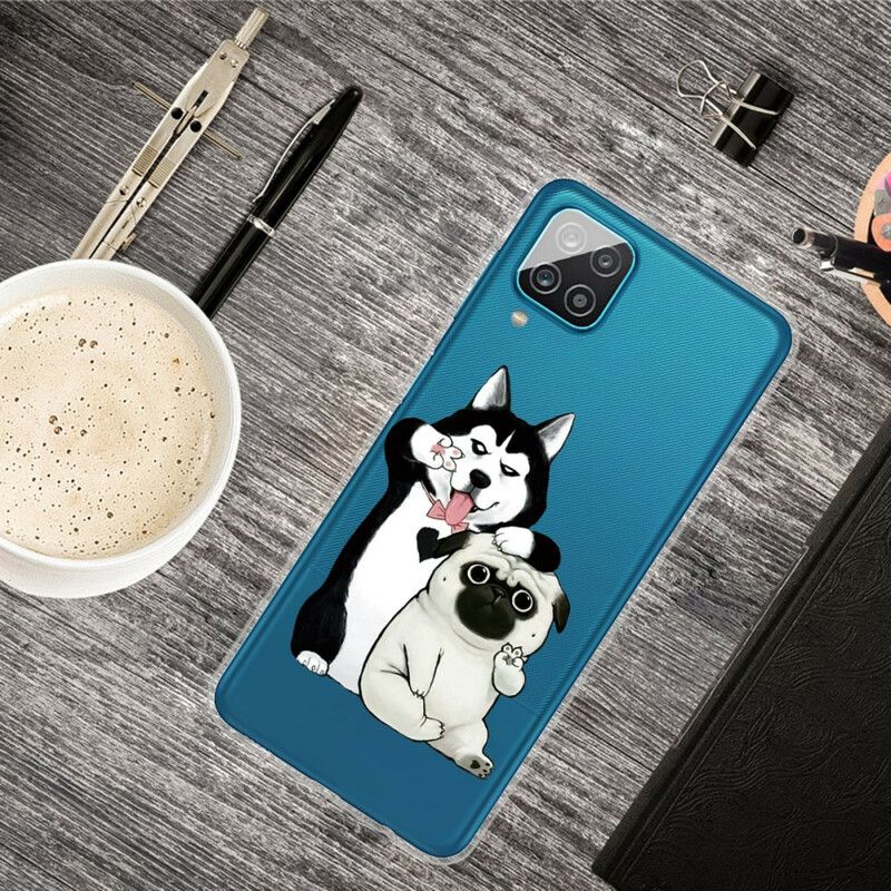 Cover Samsung Galaxy A12 / M12 Sjove Hunde