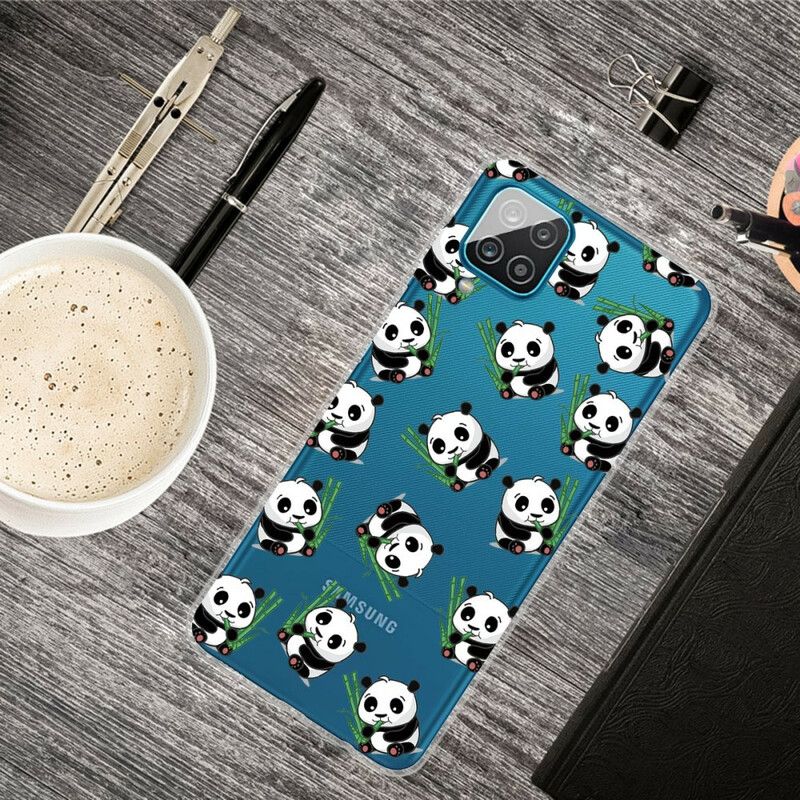 Cover Samsung Galaxy A12 / M12 Små Pandaer