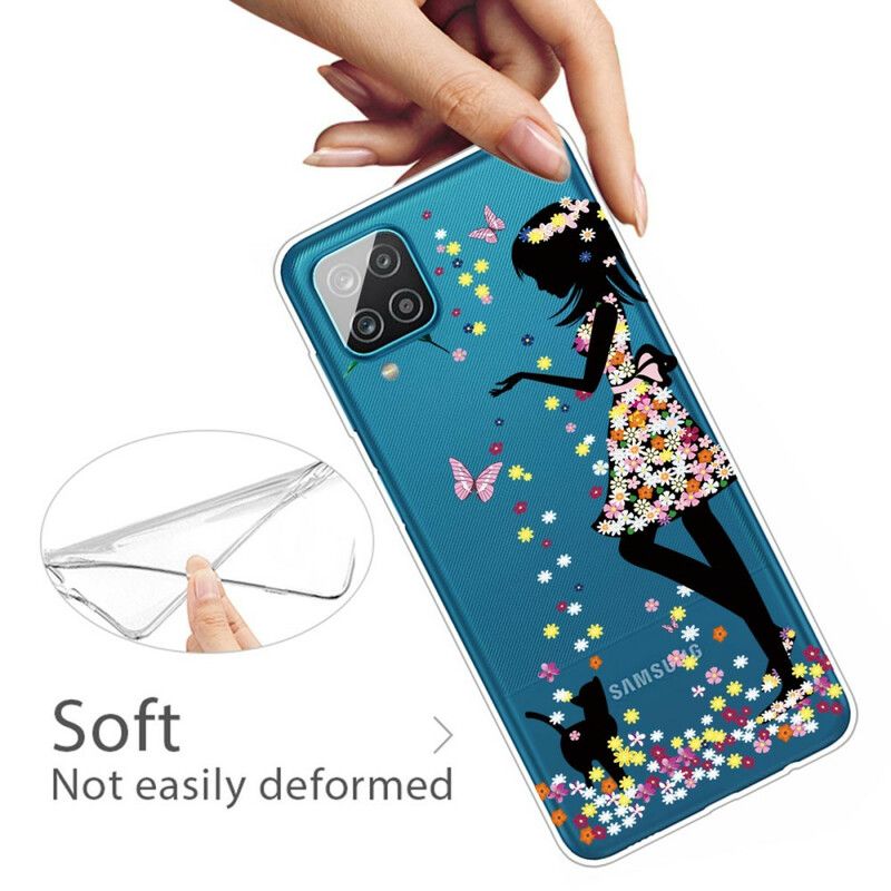 Cover Samsung Galaxy A12 / M12 Smukt Blomsterhoved