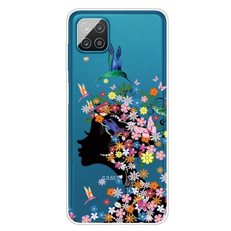 Cover Samsung Galaxy A12 / M12 Smukt Blomsterhoved