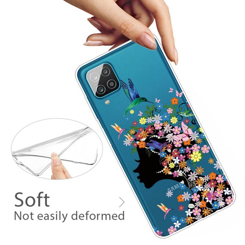 Cover Samsung Galaxy A12 / M12 Smukt Blomsterhoved