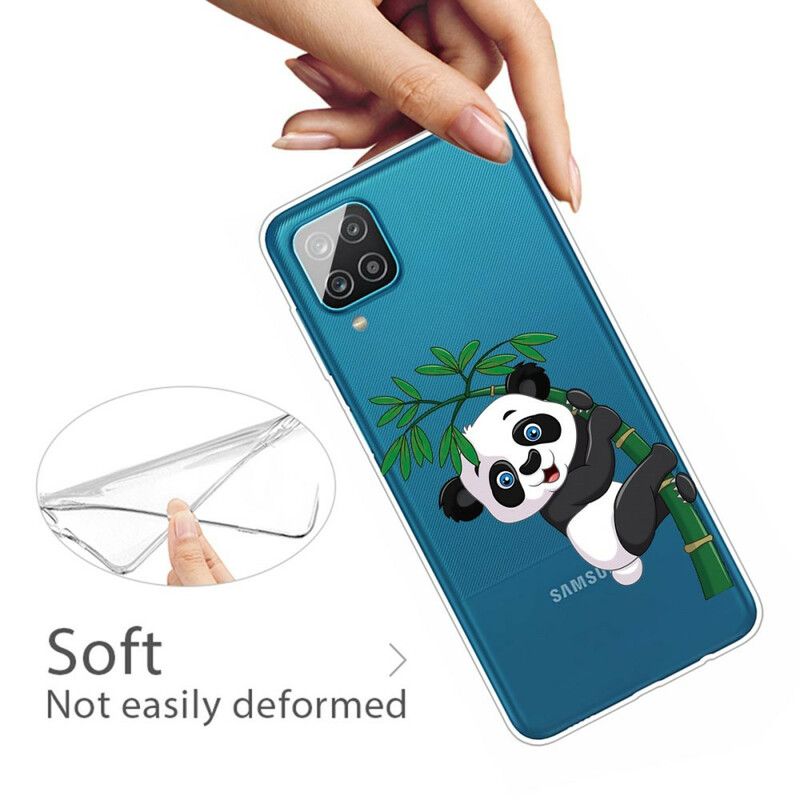 Cover Samsung Galaxy A12 / M12 Sømløs Panda På Bambus