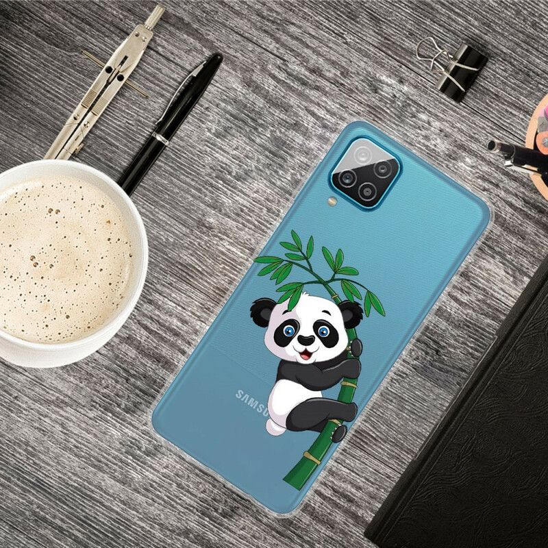 Cover Samsung Galaxy A12 / M12 Sømløs Panda På Bambus