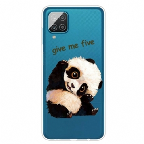 Cover Samsung Galaxy A12 / M12 Transparent Panda Giv Mig Fem