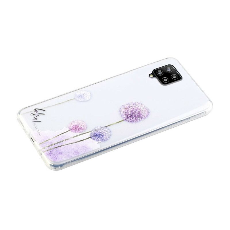 Cover Samsung Galaxy A12 / M12 Transparente Farverige Mælkebøtter