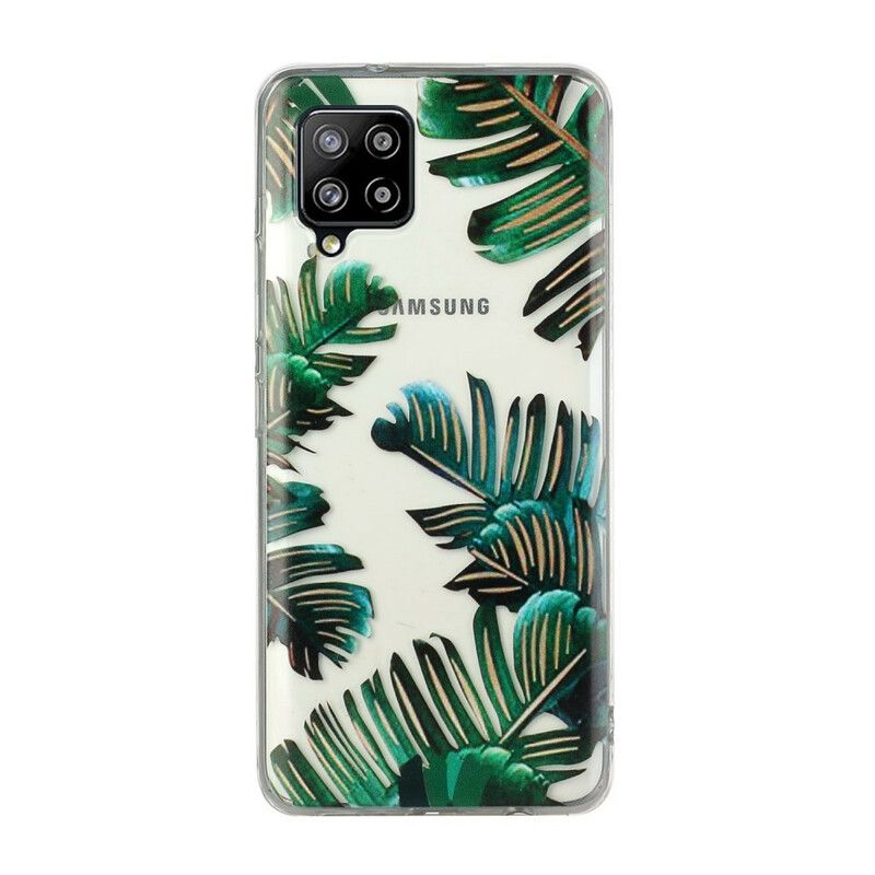 Cover Samsung Galaxy A12 / M12 Transparente Grønne Blade