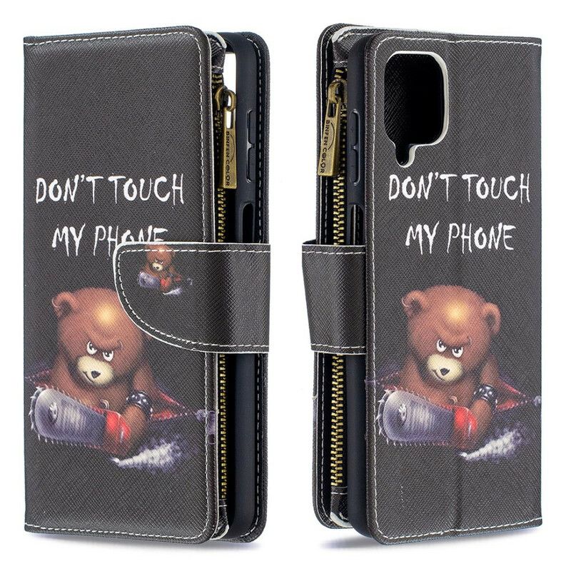 Flip Cover Samsung Galaxy A12 / M12 Bear Lynlåslomme