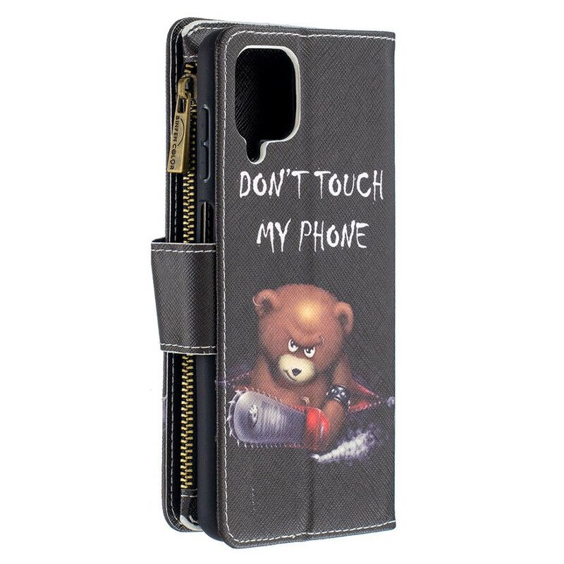 Flip Cover Samsung Galaxy A12 / M12 Bear Lynlåslomme