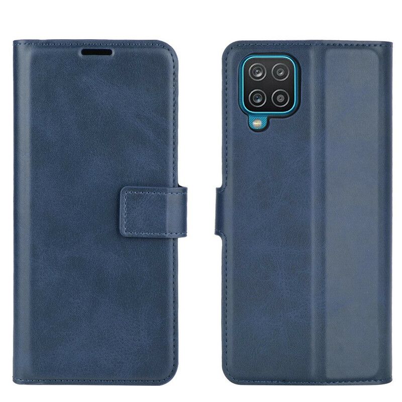 Flip Cover Samsung Galaxy A12 / M12 Blankt Lædereffekt