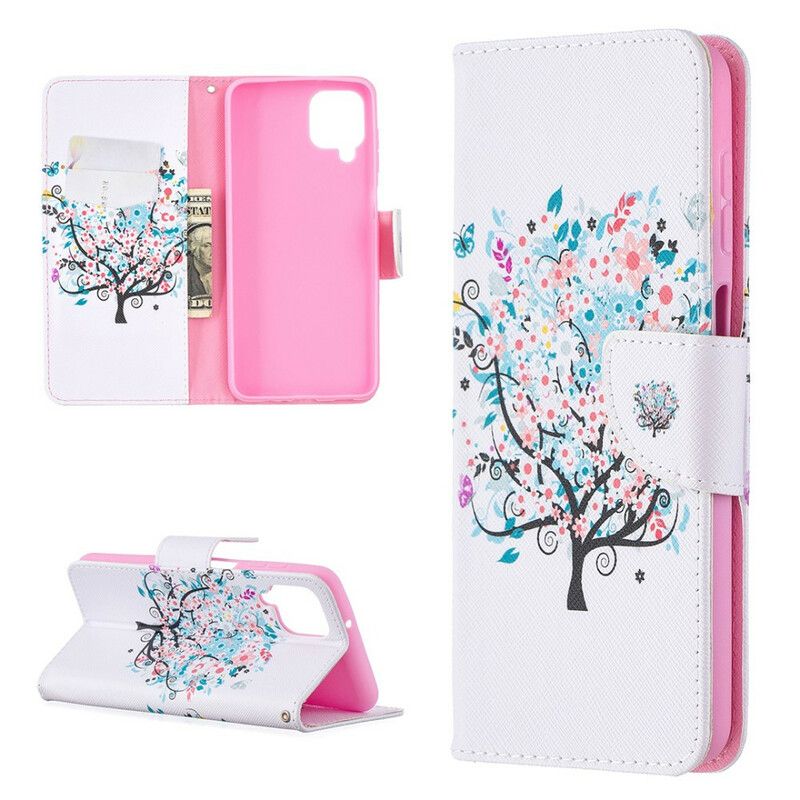 Flip Cover Samsung Galaxy A12 / M12 Blomstret Træ