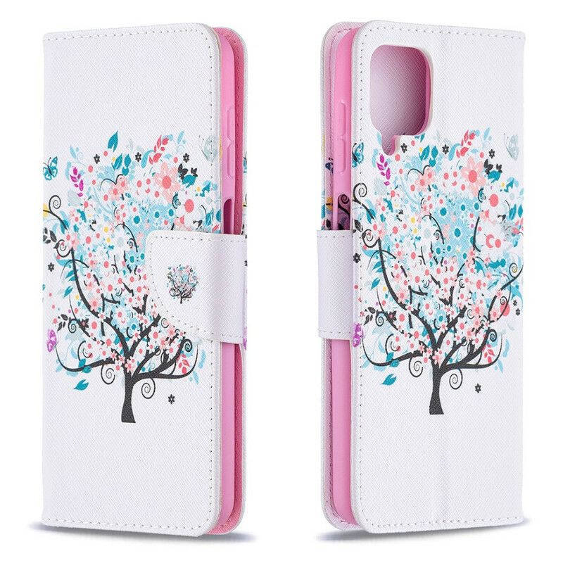 Flip Cover Samsung Galaxy A12 / M12 Blomstret Træ