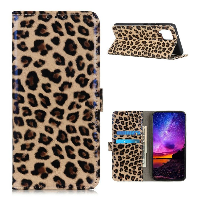 Flip Cover Samsung Galaxy A12 / M12 Enkelt Leopard