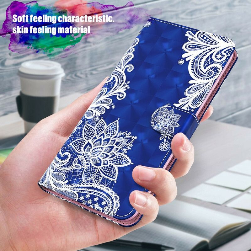 Flip Cover Samsung Galaxy A12 / M12 Lys Pletblonde Med Rem