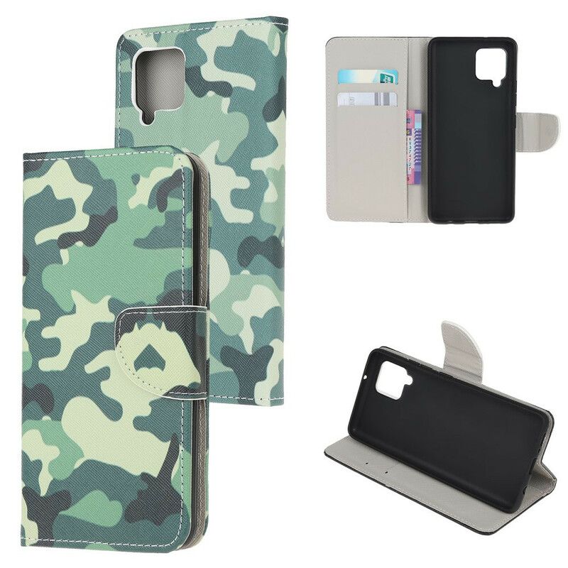 Flip Cover Samsung Galaxy A12 / M12 Militær Camouflage