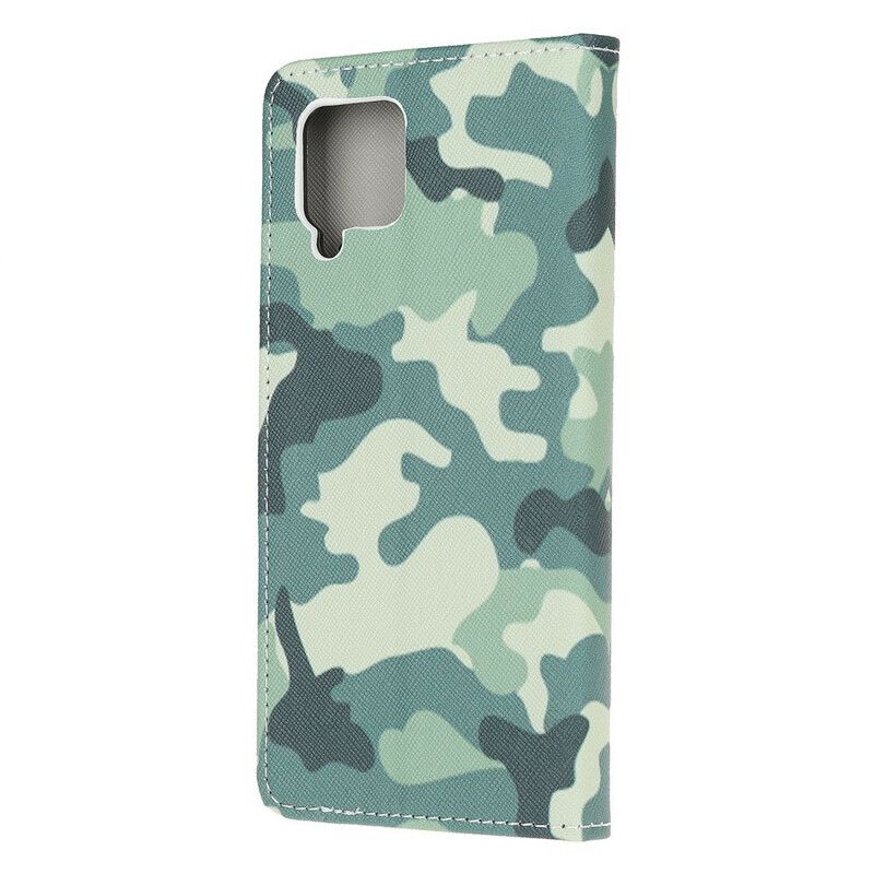 Flip Cover Samsung Galaxy A12 / M12 Militær Camouflage