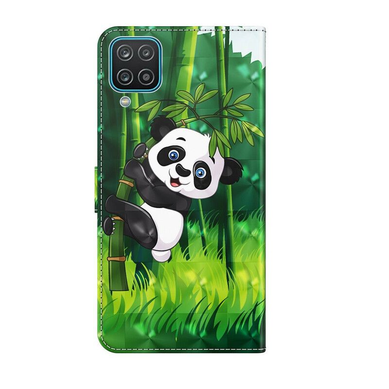 Flip Cover Samsung Galaxy A12 / M12 Panda Og Bambus