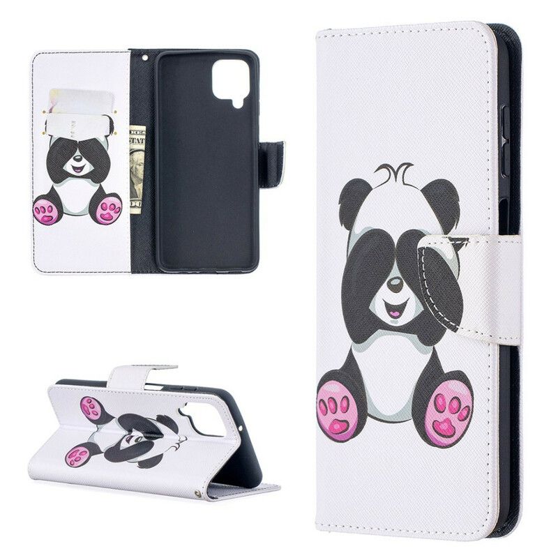 Flip Cover Samsung Galaxy A12 / M12 Panda Sjov