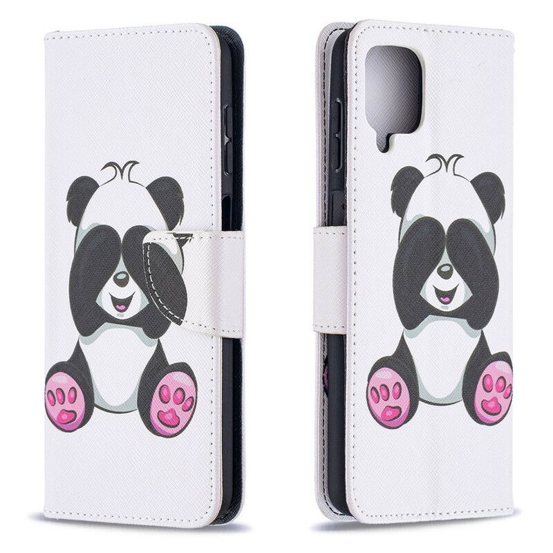 Flip Cover Samsung Galaxy A12 / M12 Panda Sjov