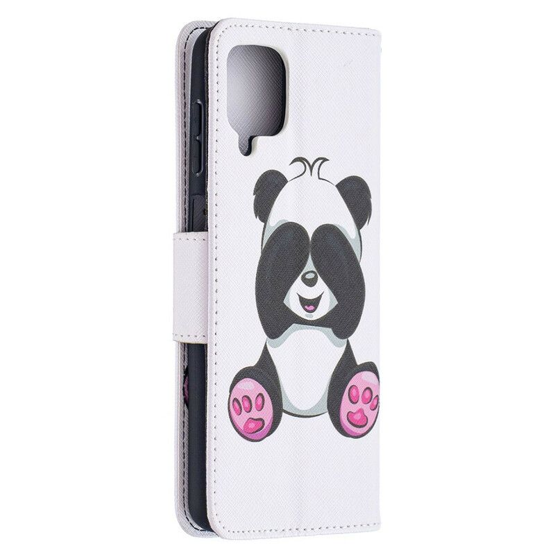 Flip Cover Samsung Galaxy A12 / M12 Panda Sjov