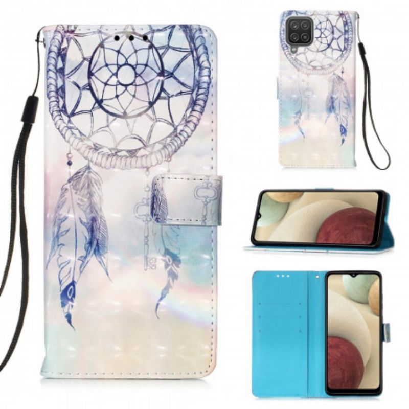 Læder Cover Samsung Galaxy A12 / M12 Pastel Drømmefanger