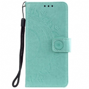 Læder Cover Samsung Galaxy A12 / M12 Søn Mandala