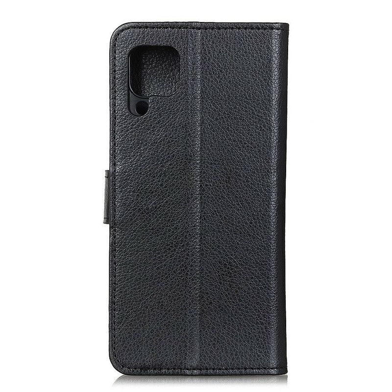 Læder Cover Samsung Galaxy A12 / M12 Traditionelt Litchi