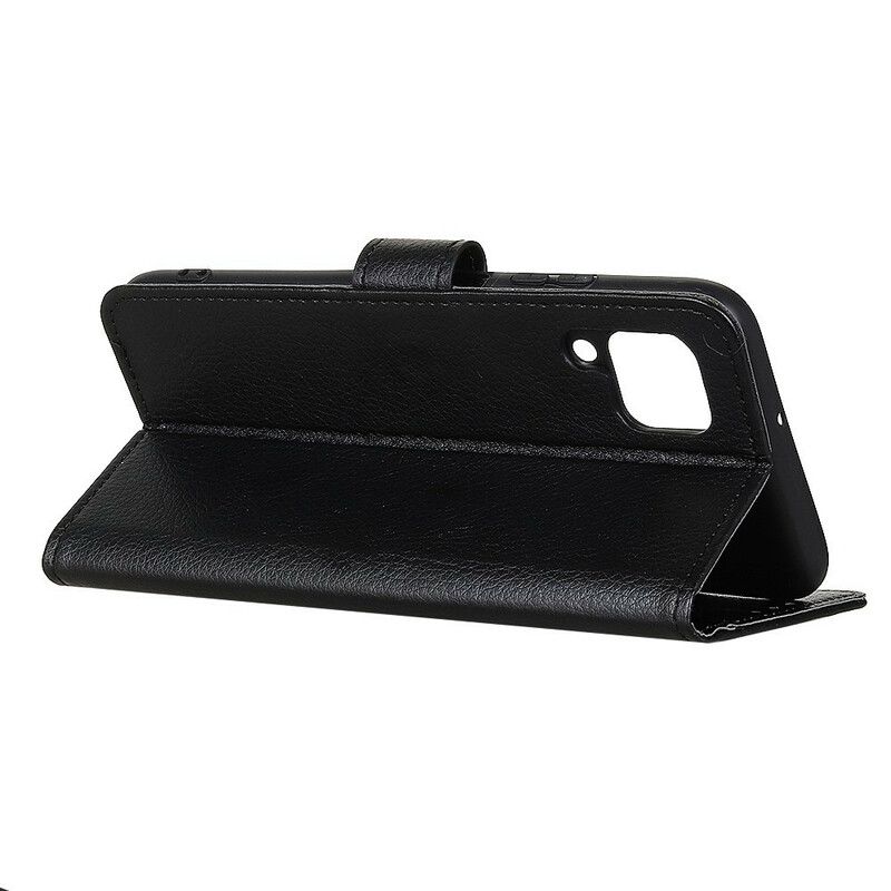 Læder Cover Samsung Galaxy A12 / M12 Traditionelt Litchi