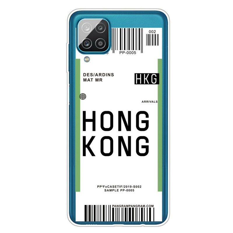 Mobilcover Samsung Galaxy A12 / M12 Boardingkort Til Hong Kong