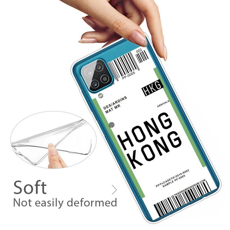 Mobilcover Samsung Galaxy A12 / M12 Boardingkort Til Hong Kong