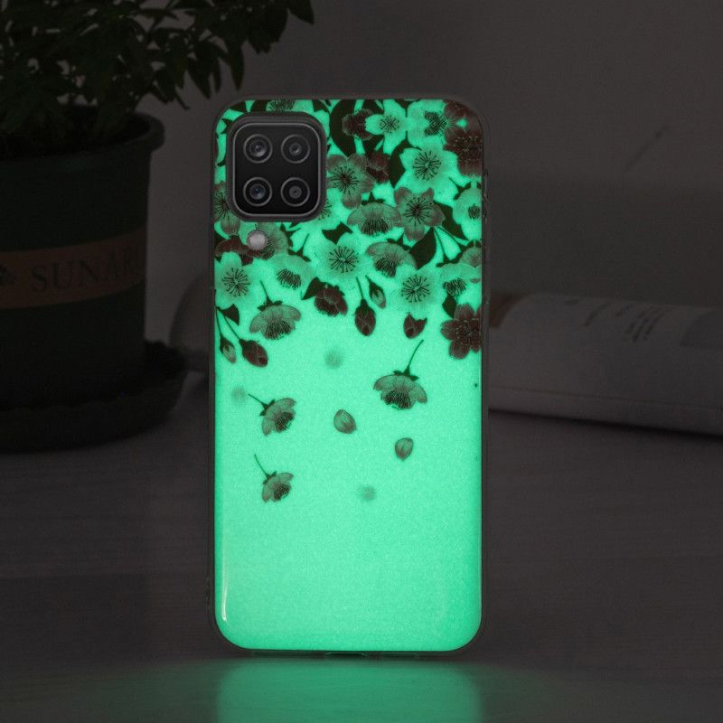 Mobilcover Samsung Galaxy A12 / M12 Fluorescerende Blomster