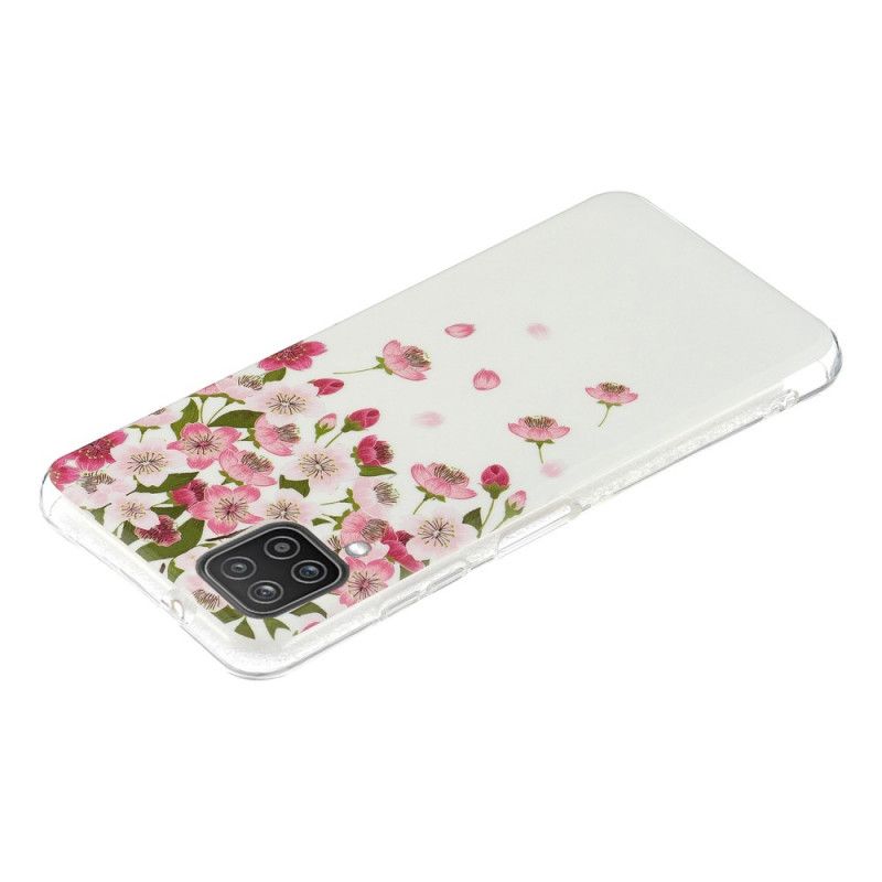 Mobilcover Samsung Galaxy A12 / M12 Fluorescerende Blomster