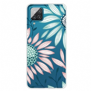 Mobilcover Samsung Galaxy A12 / M12 En Gennemsigtig Blomst