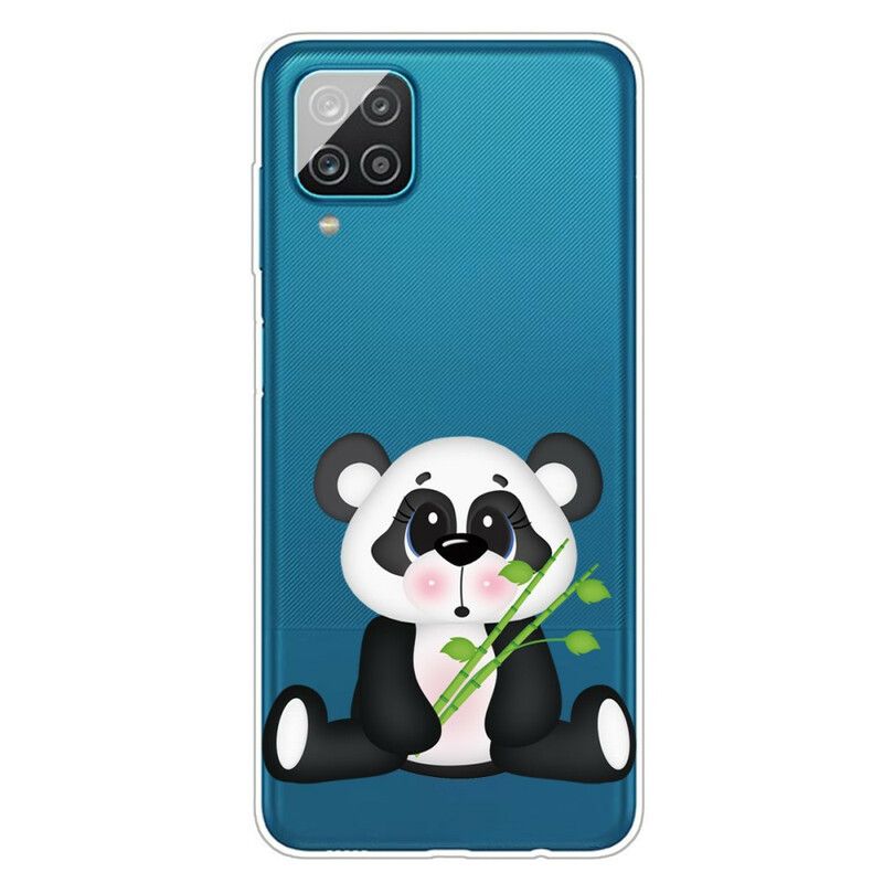 Mobilcover Samsung Galaxy A12 / M12 Transparent Trist Panda