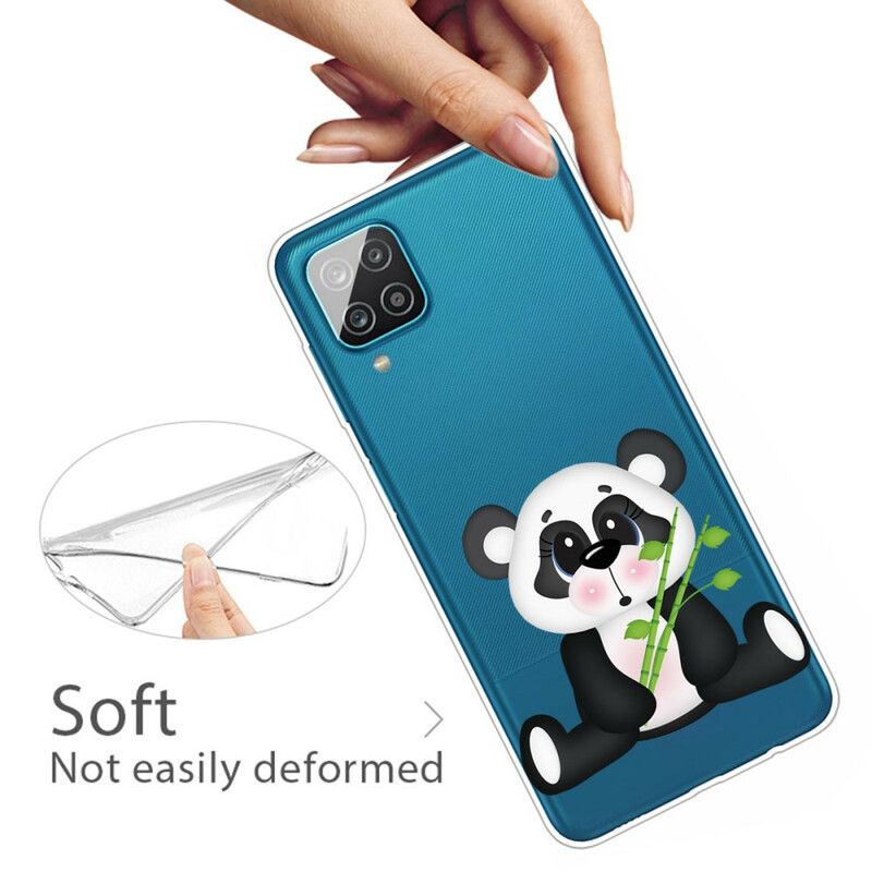 Mobilcover Samsung Galaxy A12 / M12 Transparent Trist Panda