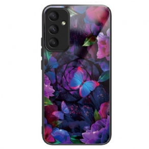 Cover Samsung Galaxy A55 5g Farverige Sommerfugle I Hærdet Glas